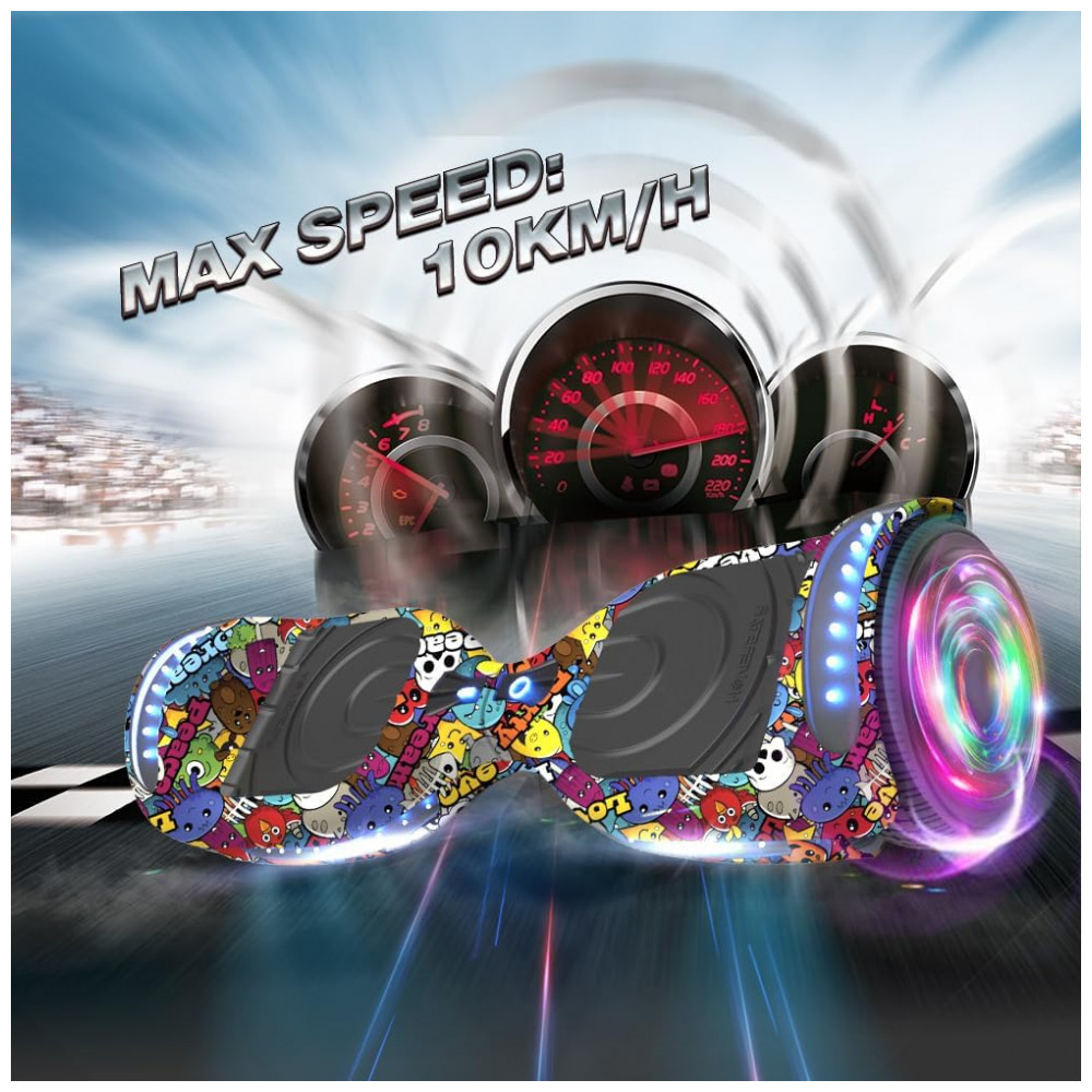 ECTQXQTB7B390B_5-1.jpg - Hoverboard Certificado HS2.01 Monster Party com Rodas LED Flash, Bluetooth e Luzes LED