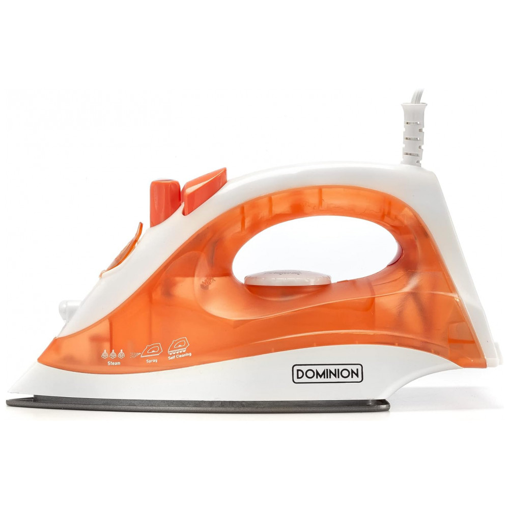 ECTQXSZGHB8B0B_0-1.jpg - Ferro de Passar a Vapor com Temperatura Ajustável 1200W 110v DOMINION D9507 Laranja