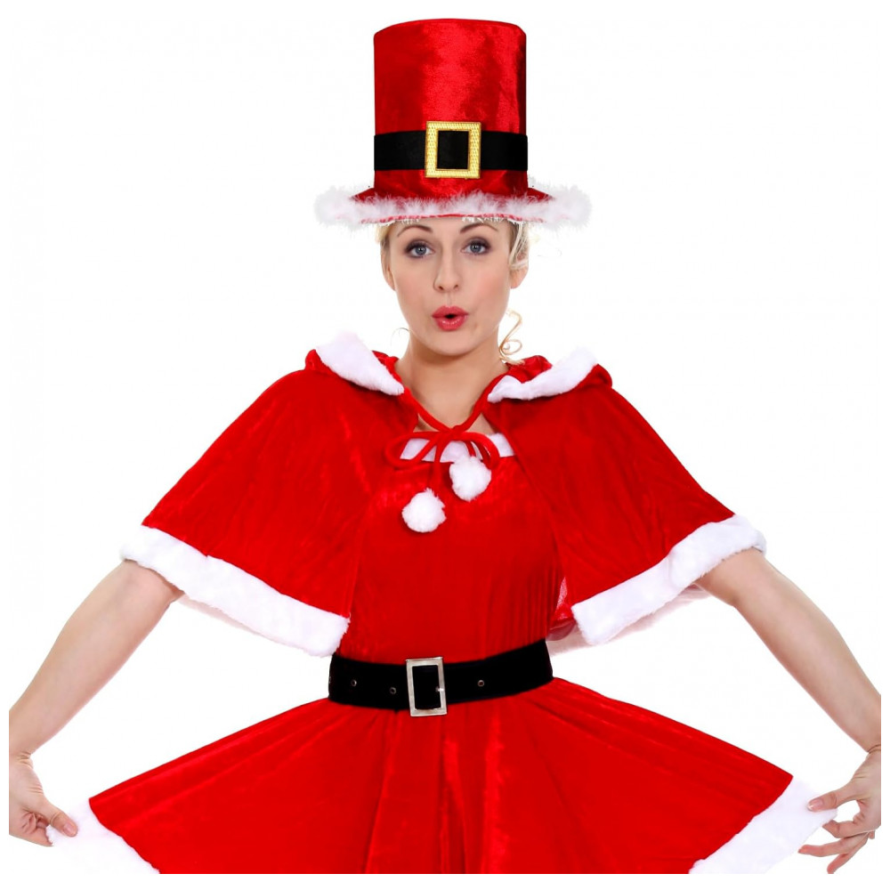 ECTQXT6NTRJF0B_2-1.jpg - Topo de Árvore de Natal em Formato de Chapéu de Papai Noel de 20 cm, Grande Chapéu Vermelho com Aba Branca Fofa para Decoração de Árvores, Breathffy,