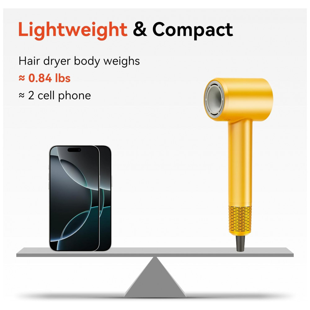 ECTQY1G27H5F0B_4-1.jpg - Secador de Cabelo Rápido com Íons para Mulheres Rizzdeek, Motor sem Escova, Secagem Rápida, Baixo Ruído, Amarelo