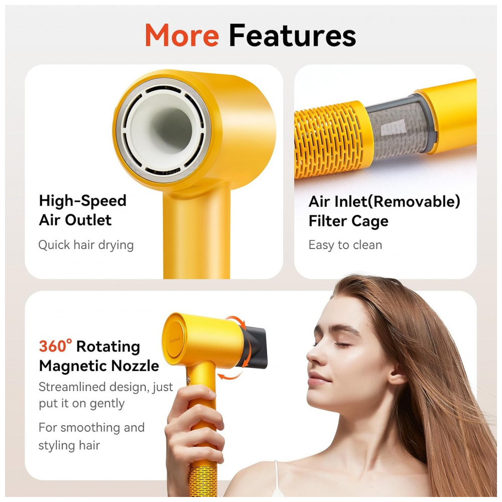 ECTQY1G27H5F0B_8-1.jpg - Secador de Cabelo Rápido com Íons para Mulheres Rizzdeek, Motor sem Escova, Secagem Rápida, Baixo Ruído, Amarelo