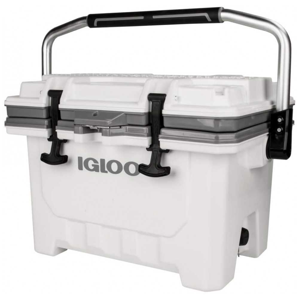 ECTQY5Z79MM70B_0.jpg - Cooler Térmico 24L com Ultra Isolamento e Trava Comporta até 35 Latas IGLOO Branco