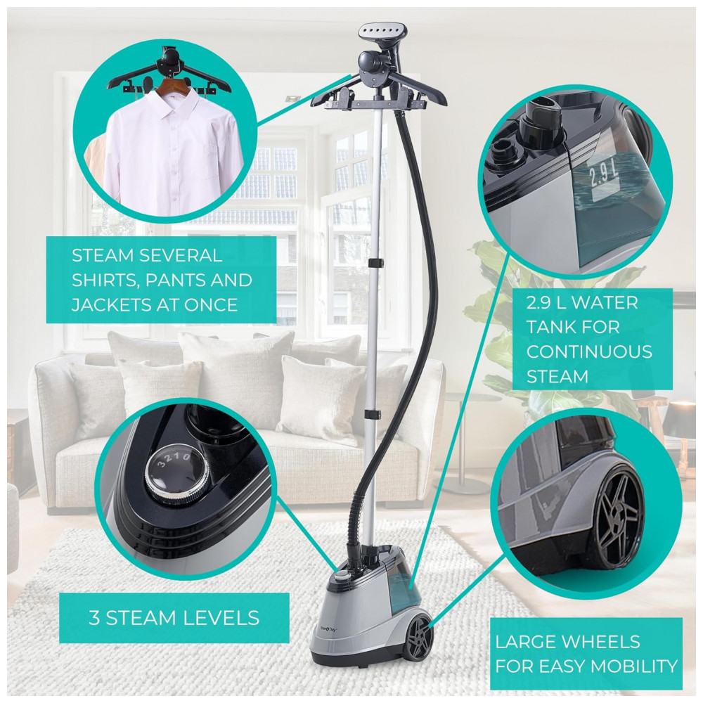 ECTQY9PXMQBF0B_3-1.jpg - True Tidy Passsadeira, Vaporizador e Steamer de Roupas Comercial Pesado 1800W para Uso Residencial e Comercial,