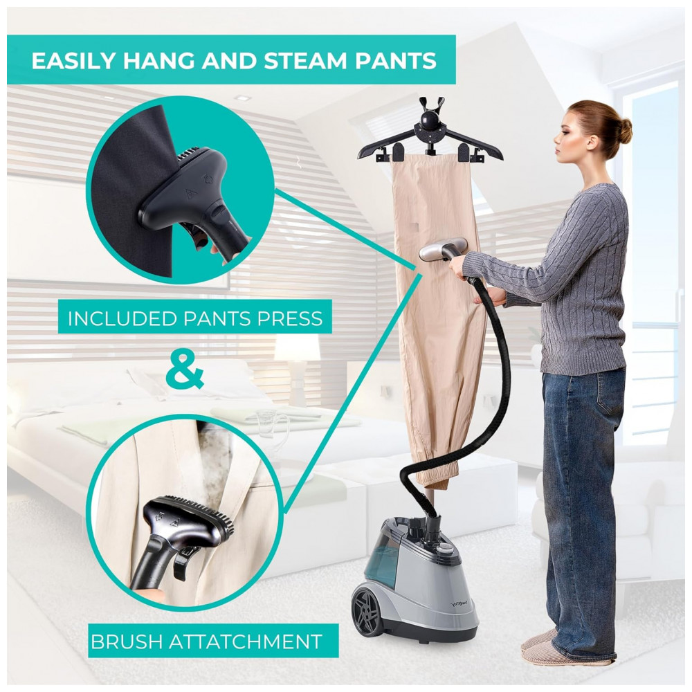 ECTQY9PXMQBF0B_5-1.jpg - True Tidy Passsadeira, Vaporizador e Steamer de Roupas Comercial Pesado 1800W para Uso Residencial e Comercial,