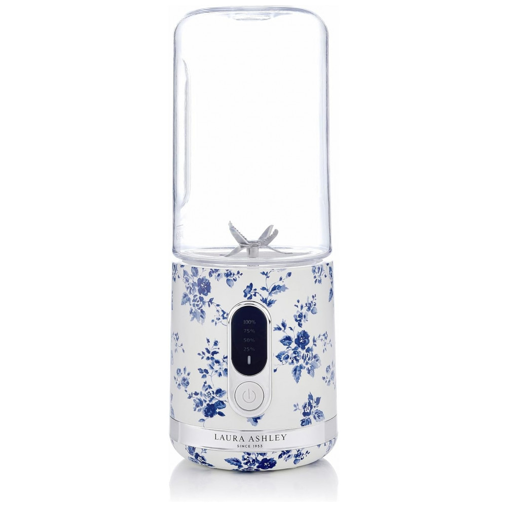 ECTQYB21JDJD0B_0-1.jpg - Mini Liquidificador Portátil Laura Ashley 450ml USB Recarregável China Rose 100W 6 Lâminas Inox Garrafa para Smoothies Viagem Academia