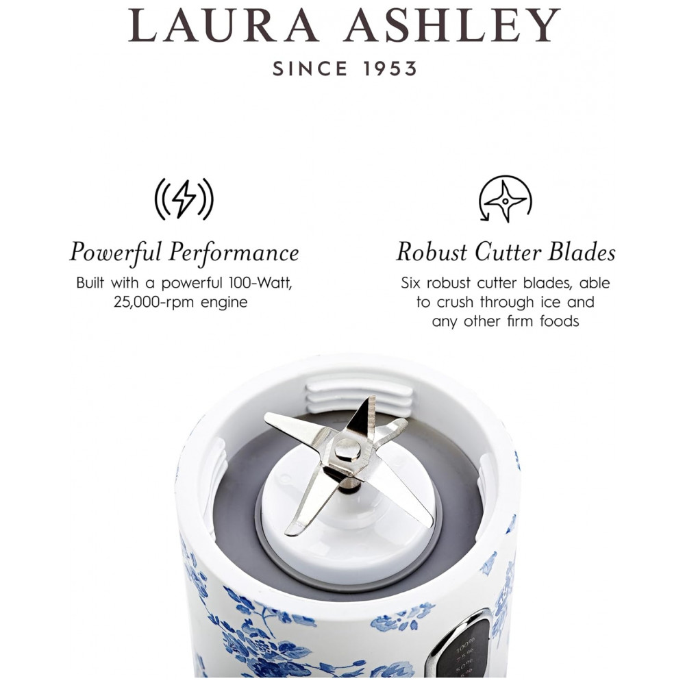 ECTQYB21JDJD0B_4-1.jpg - Mini Liquidificador Portátil Laura Ashley 450ml USB Recarregável China Rose 100W 6 Lâminas Inox Garrafa para Smoothies Viagem Academia