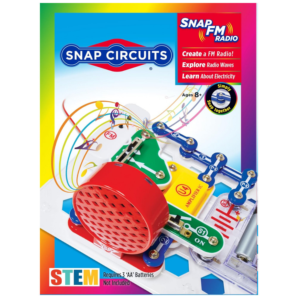 ECTQYBZNMF000B_0-1.jpg - Snap Circuits FM Radio Kit – Kit Educacional de Eletrônica para Crianças a Partir de 8 Anos
