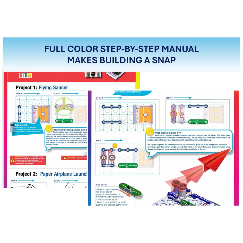 ECTQYCF5DZSC0B_3-1.jpg - Snap Circuits Flight Deck – Kit Educacional de Eletrônica e Física para Crianças a Partir de 8 Anos