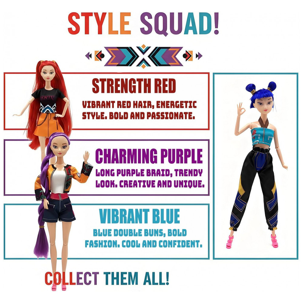 ECTQYMPQLSVF0B_3-1.jpg - Boneca Demon Hunters de 29 cm- Novidade de 2025, Ideal para Crianças, com Cabelo Vermelho,Yewmow