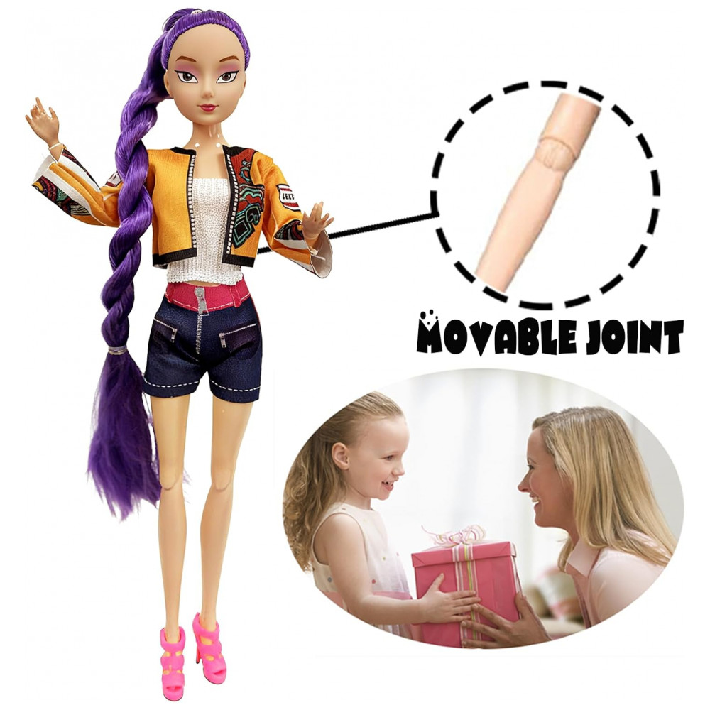 ECTQYMPQLSVF0B_4-1.jpg - Boneca Demon Hunters de 29 cm- Novidade de 2025, Ideal para Crianças, com Cabelo Vermelho,Yewmow