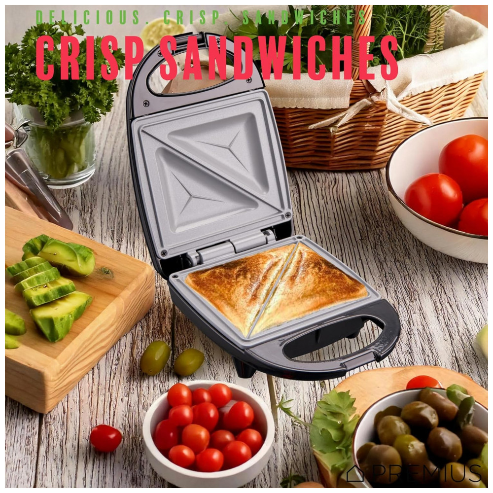 ECTQYPJP3DVD0B_2-1.jpg - Sanduicheira Mini Ceramic NonStick, Luz Indicadora, Molde de 12,7x11,2 cm, Ideal para Sanduíche de Queijo, Tosta Francesa, Panqueca, Sobremesas,PREMIUS