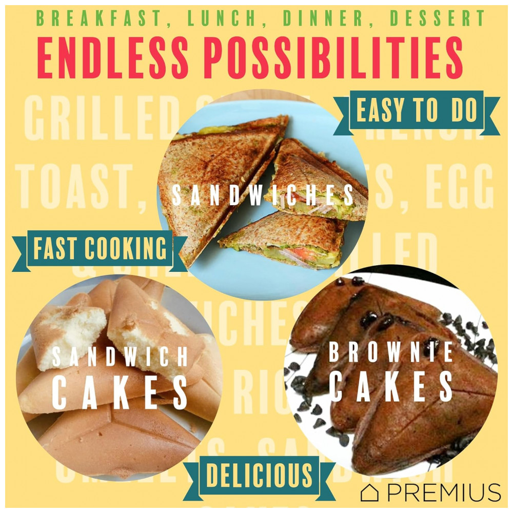 ECTQYPJP3DVD0B_5-1.jpg - Sanduicheira Mini Ceramic NonStick, Luz Indicadora, Molde de 12,7x11,2 cm, Ideal para Sanduíche de Queijo, Tosta Francesa, Panqueca, Sobremesas,PREMIUS