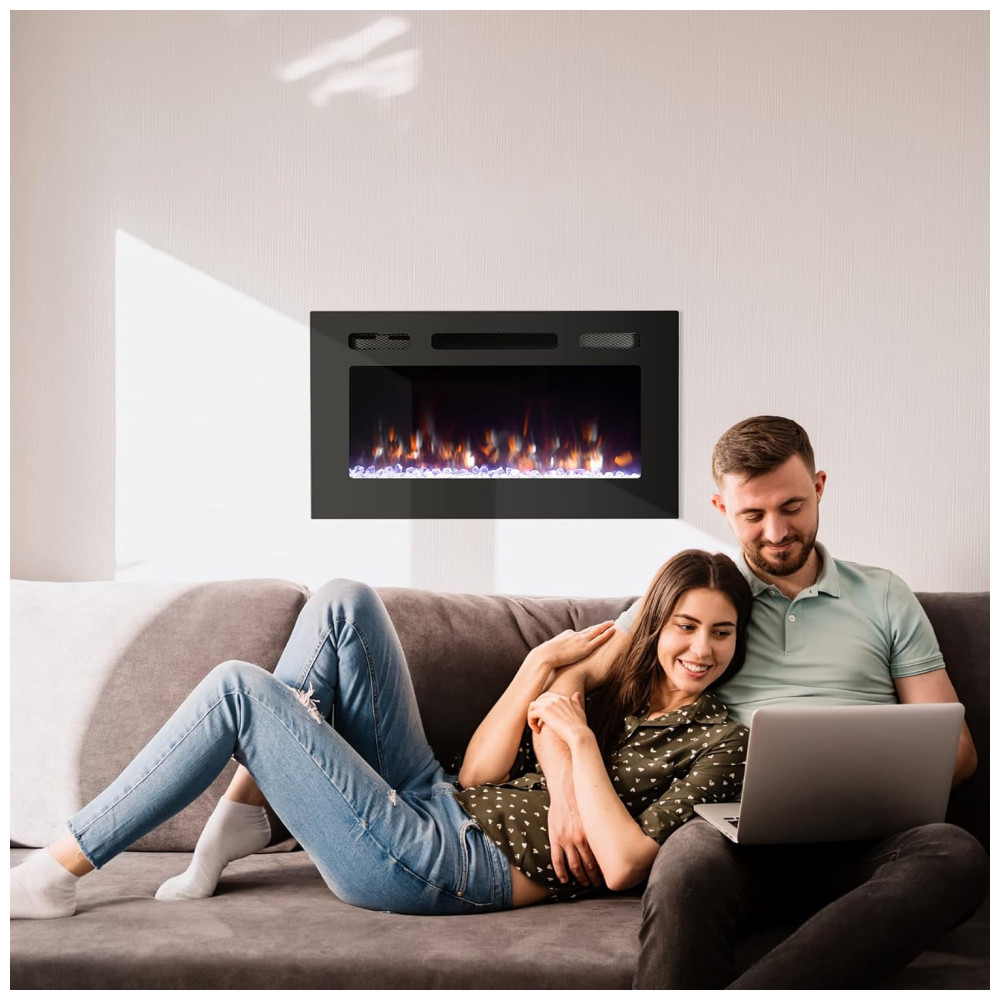 ECTQYRLVZ6H90B_7-1.jpg - PAOLFOX ECP 30 Lareira Elétrica de Embutir A43x76L com Controle Remoto 110V 1500W Preta