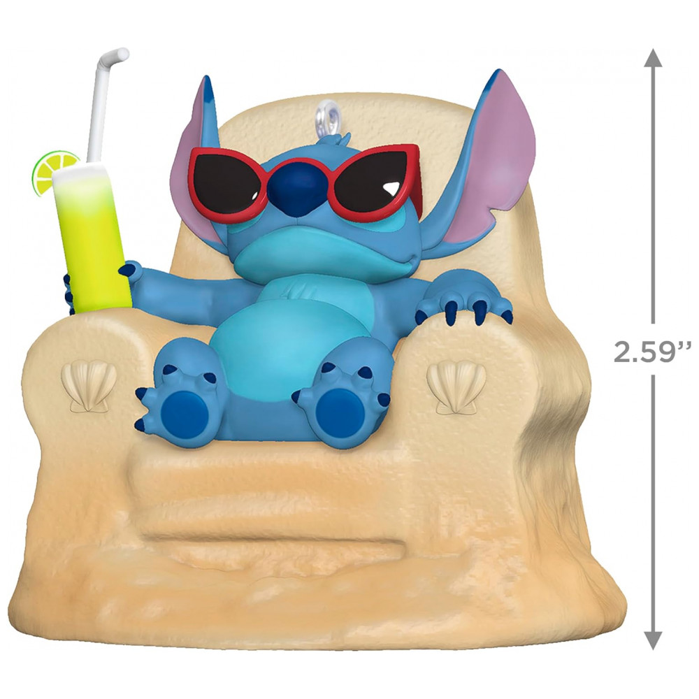ECTQZ2NQG9XC0B_4-1.jpg - Enfeite de Natal Hallmark Keepsake Disney Lilo & Stitch Sun-Kissed Stitch, Plástico 7x6,6x6,5 cm