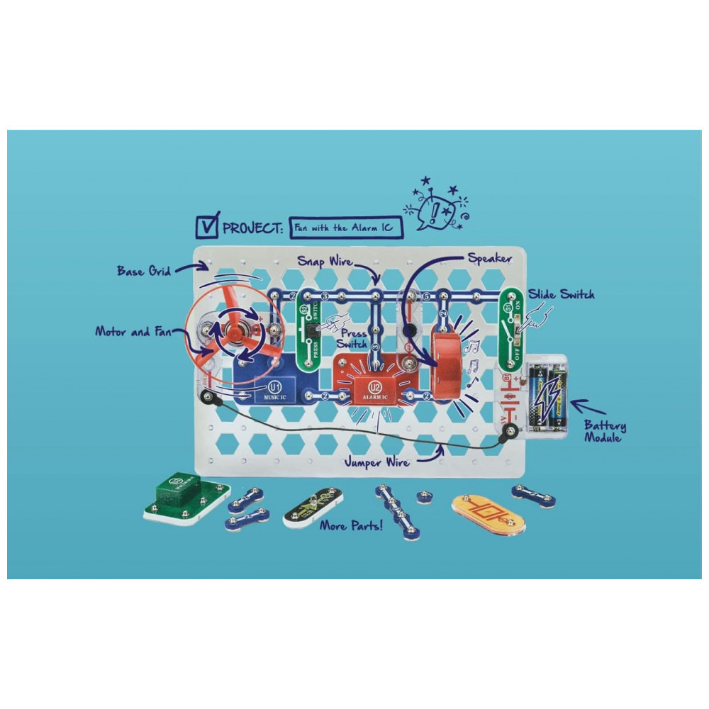 ECTQZ37W80000B_2-1.jpg - Kit de Exploração Eletrônica Snap Circuits Pro 500 em 1 da Snap Circuits