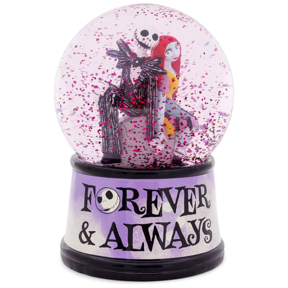 ECTQZ4S1VGJD0B_0-1.jpg - Globo de Neve Iluminado Disney O Estranho Mundo de Jack Forever & Always, 15cm, com Glitter e Música