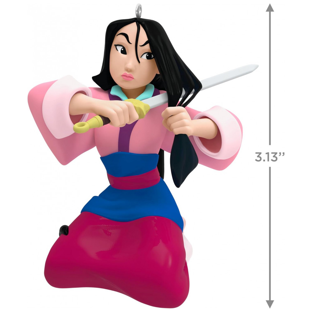 ECTQZ4TNG9XC0B_4-1.jpg - Enfeite de Natal Hallmark Keepsake Disney Princess, Mulan Um Ato de Coragem, Plástico 6,7x7,9x6,4 cm