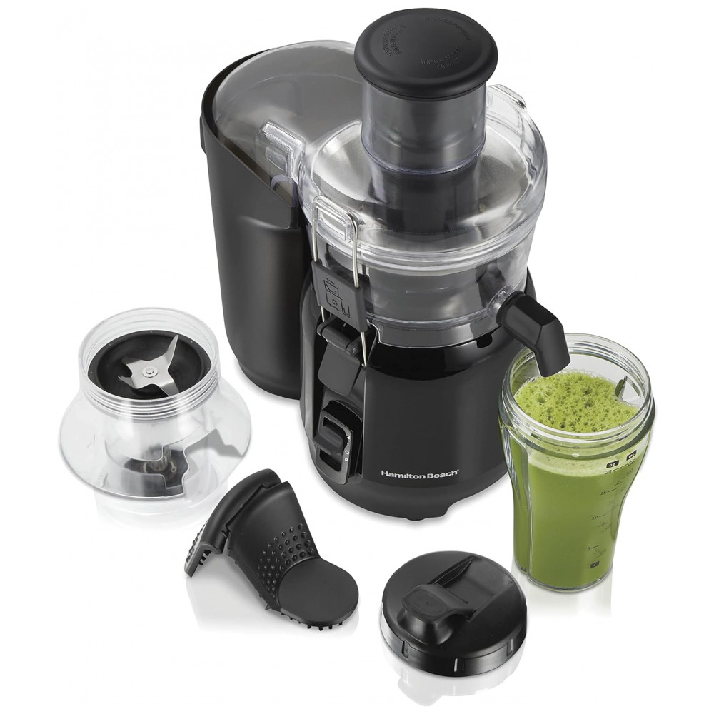 ECTQZ6QTNV1B0B_0.jpg - Centrífuga de Frutas e Liquidificador 2 em 1 Fácil de Limpar 800W 110V Hamilton Beach Preto