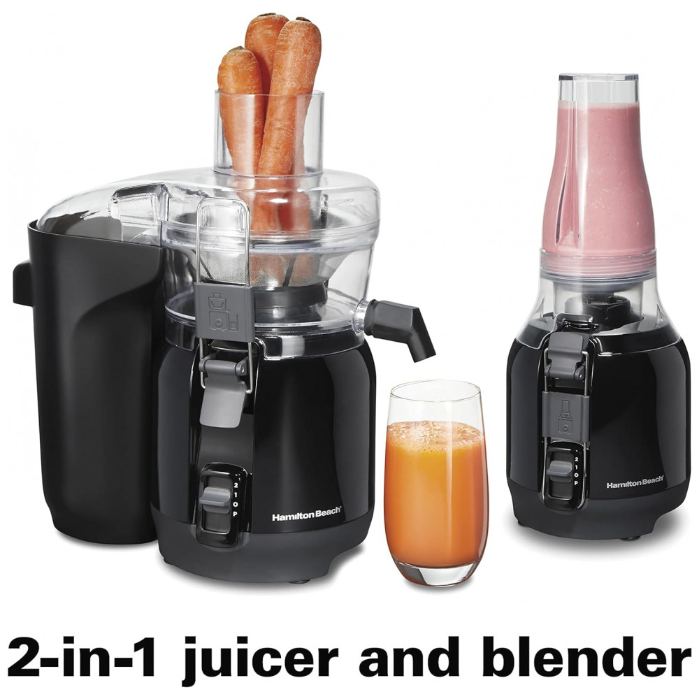 ECTQZ6QTNV1B0B_1.jpg - Centrífuga de Frutas e Liquidificador 2 em 1 Fácil de Limpar 800W 110V Hamilton Beach Preto