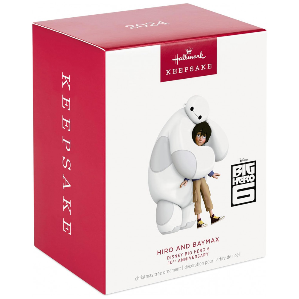 ECTQZGRXK9XC0B_2-1.jpg - Enfeite de Natal Hallmark Keepsake Disney Big Hero 6 10º Aniversário Hiro e Baymax, Plástico 7,4x10,1x6,7 cm