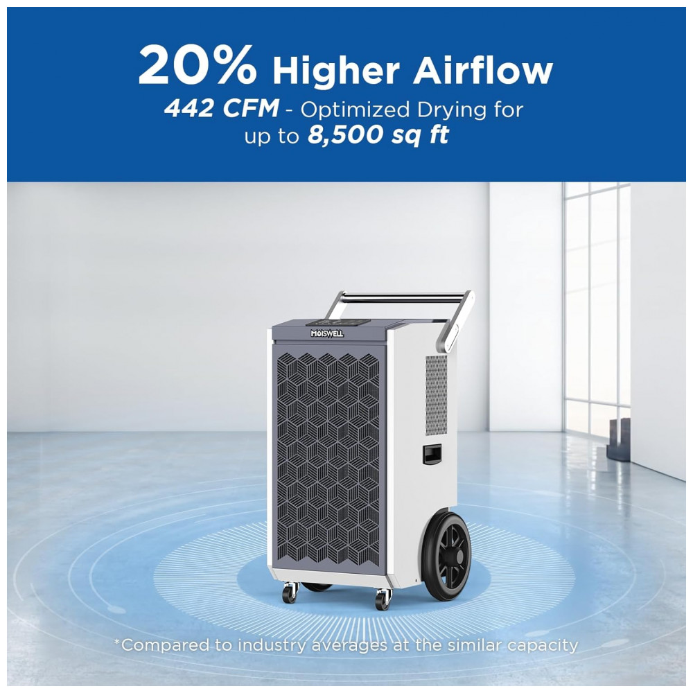 ECTQZNH22SHD0B_3-1.jpg - Desumidificador Comercial de 123 litros com Bomba e Mangueira de Drenagem para Porões Desumidificador de Grau Comercial ResistenteMoiswell