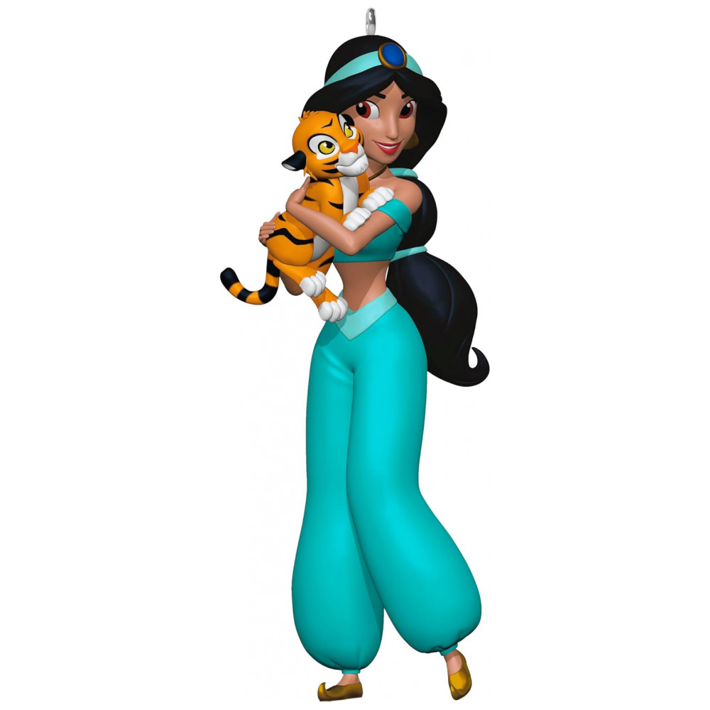 ECTQZWPYH9XC0B_0-1.jpg - Enfeite de Natal Hallmark Keepsake Disney Aladdin Jasmine e Rajah, Plástico 4,3x10,5x3,4 cm