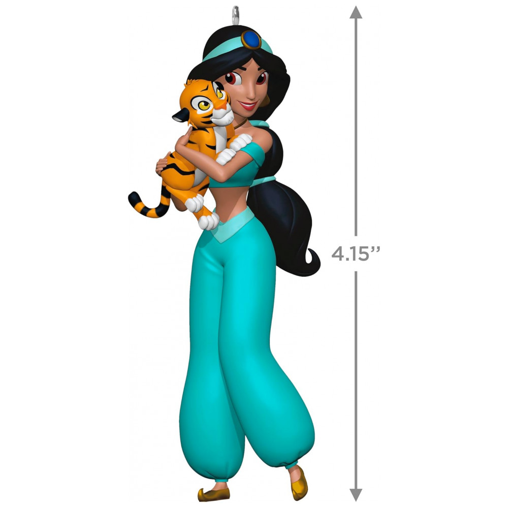 ECTQZWPYH9XC0B_4-1.jpg - Enfeite de Natal Hallmark Keepsake Disney Aladdin Jasmine e Rajah, Plástico 4,3x10,5x3,4 cm