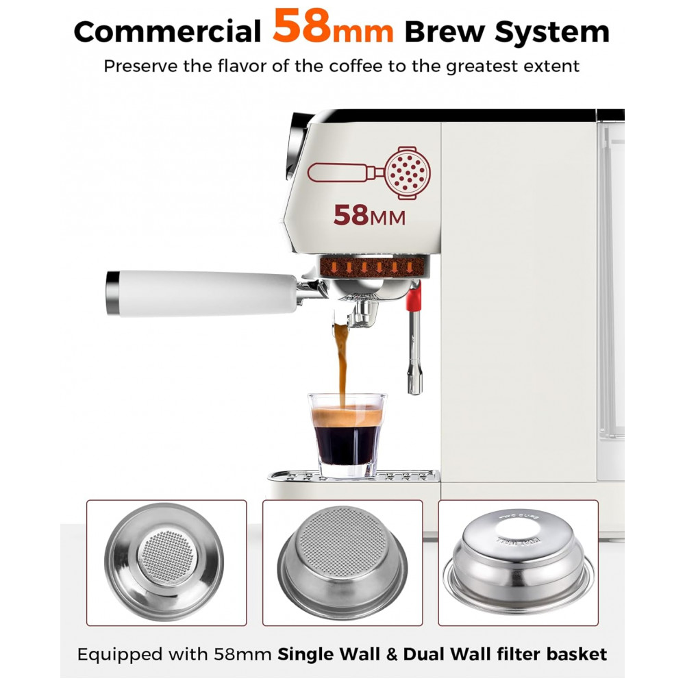 ECTQZY8PXXCF0B_3-1.jpg - Máquina de Espresso 58mm, Dupla Caldeira, 20 Bar, Controle Touch, Tuni, Inox, Marfim, 110V