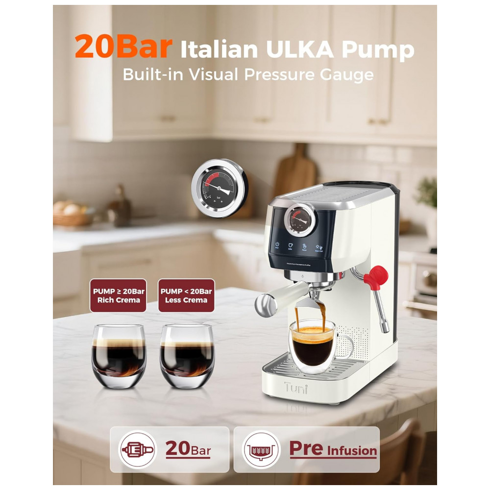 ECTQZY8PXXCF0B_4-1.jpg - Máquina de Espresso 58mm, Dupla Caldeira, 20 Bar, Controle Touch, Tuni, Inox, Marfim, 110V