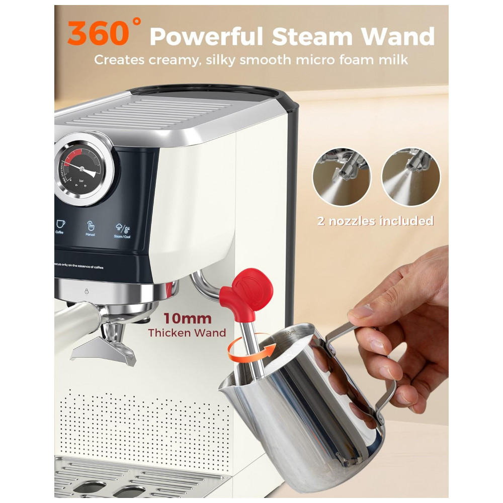 ECTQZY8PXXCF0B_7-1.jpg - Máquina de Espresso 58mm, Dupla Caldeira, 20 Bar, Controle Touch, Tuni, Inox, Marfim, 110V