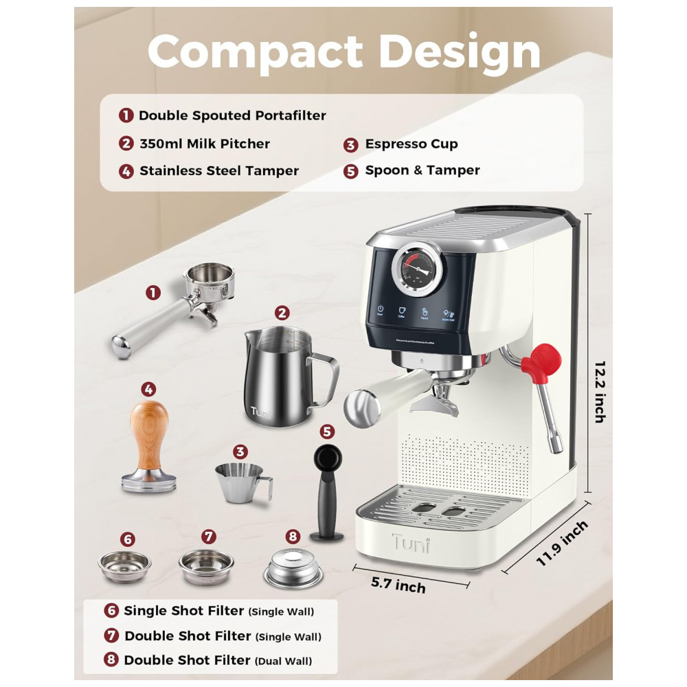 ECTQZY8PXXCF0B_8-1.jpg - Máquina de Espresso 58mm, Dupla Caldeira, 20 Bar, Controle Touch, Tuni, Inox, Marfim, 110V