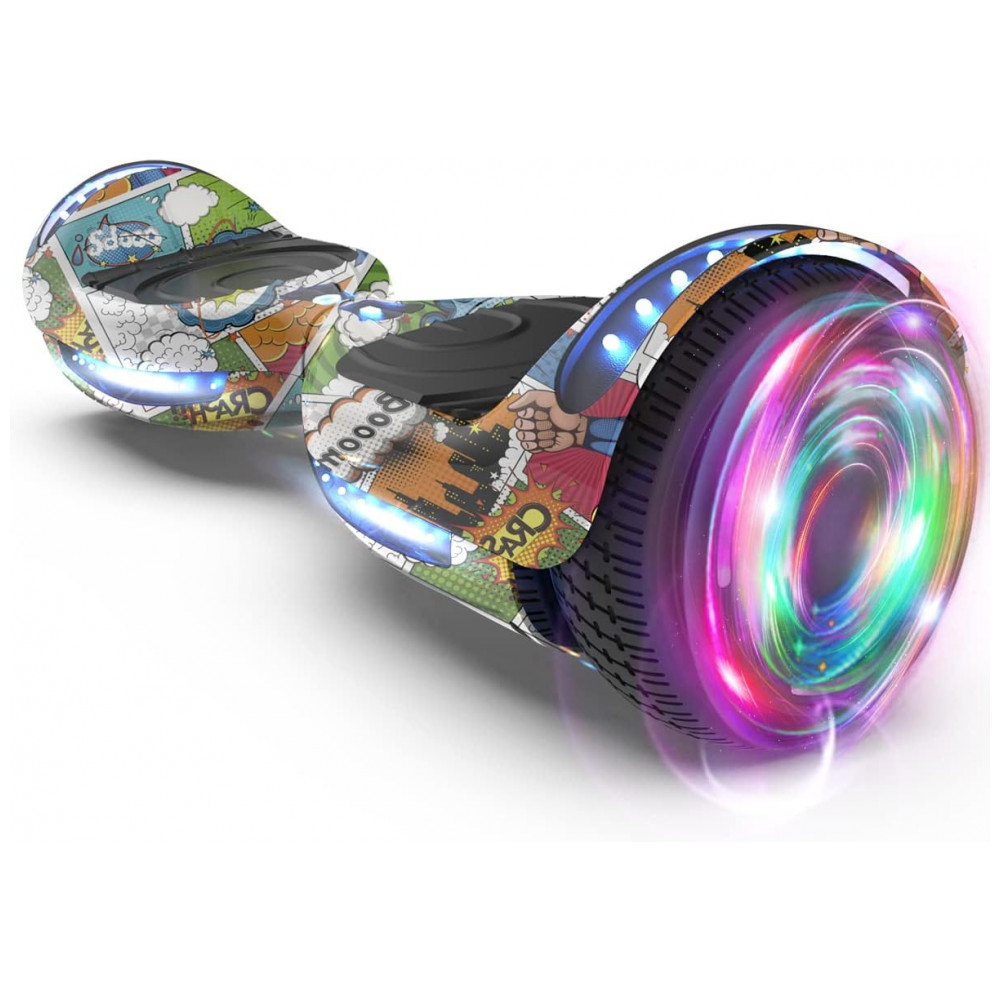 Hoverboard HOVERSTAR HS2.01 Bluetooth Flash Wheel 6,5" Supre Hero com Luzes LED para Crianças e Adultos