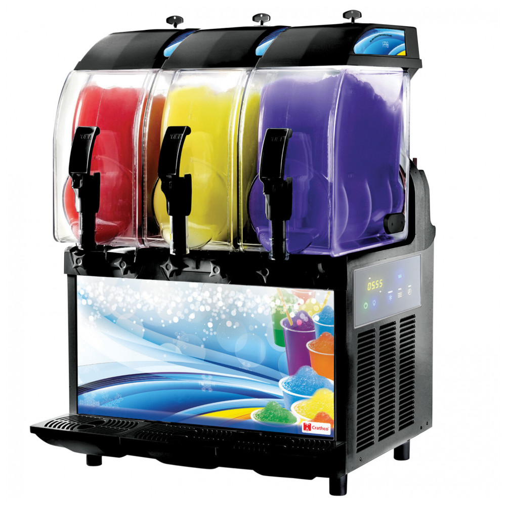 Máquina de Bebidas Congeladas de Granita de 3,5 Litros Triplo Crathco IPRO 3E LIGHT PANEL 1206007 com Controle Eletrônico e Painel de Luz 110V